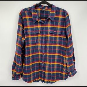 Patagonia Fjord Flannel Plaid Shirt XL